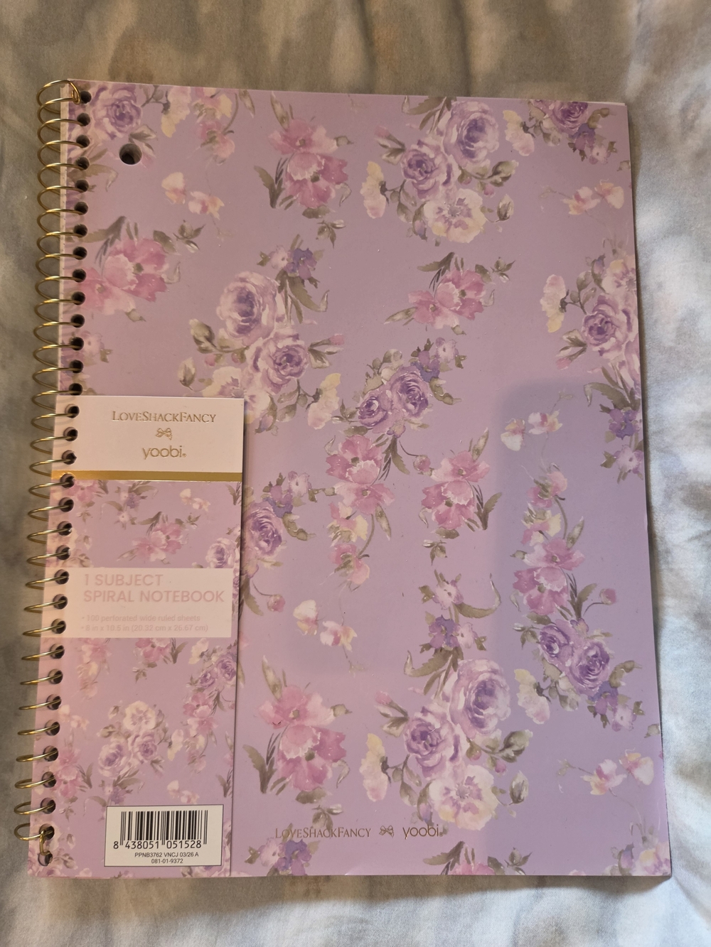 LoveShackFancy x Yoobi Happy Thoughts 1 Subject Notebook